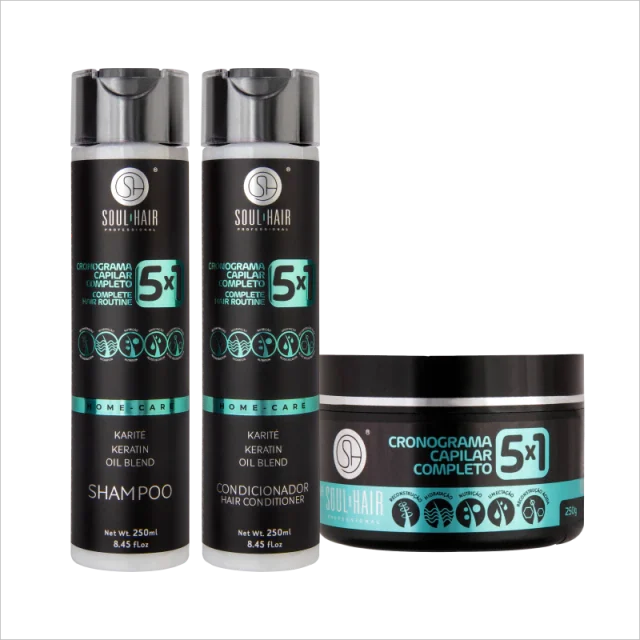 Kit Linha Cronograma Capilar Completo 5 em 1 (250ml)